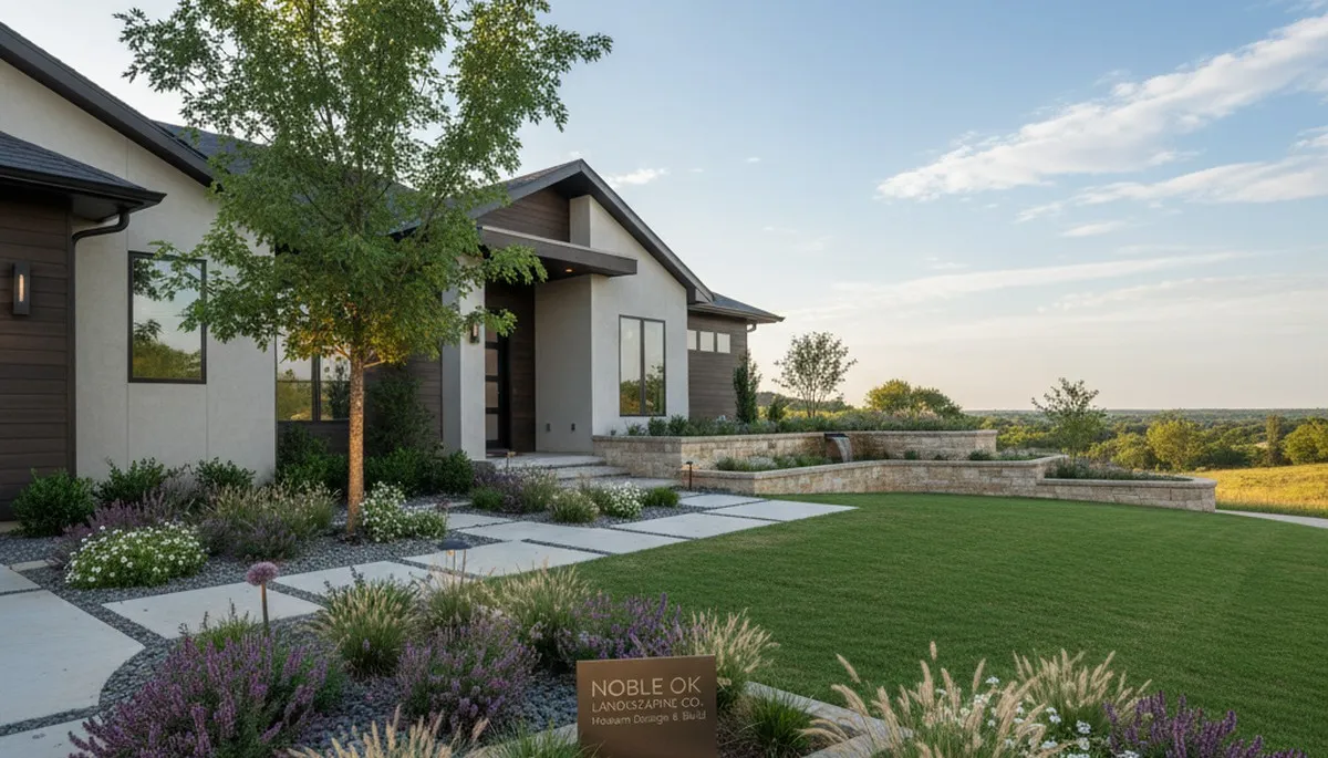 Landscaping team providing lawn care services in Oklahoma City, OK